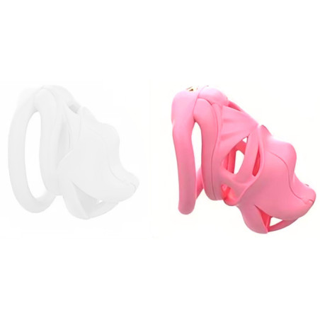 Cage de chasteté HIPTAM M Rose de 8 x 3.2 cm