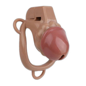 Cage de chasteté SHYDICK Marron S de 7.5 x 3.3 cm