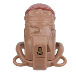 Cage de chasteté SHYDICK Marron L de 11.5 x 3.5 cm 2