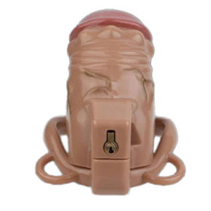 Cage de chasteté SHYDICK Marron L de 11.5 x 3.5 cm