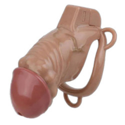 Cage de chasteté SHYDICK Marron XL de 12.5 x 3.5 cm 2