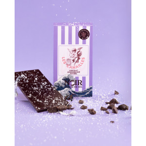Tablette de Chocolat Aphrodisiaque NOIR Fleur de Sel 100g