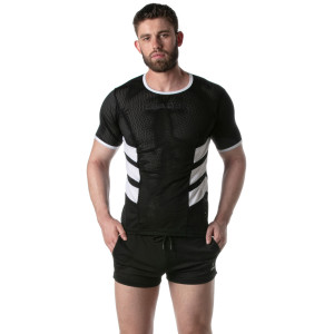 T-shirt en mesh LOADED Noir-Blanc