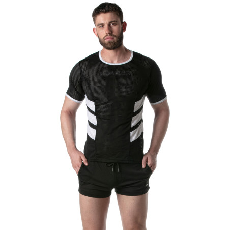 T-shirt en mesh LOADED Noir-Blanc