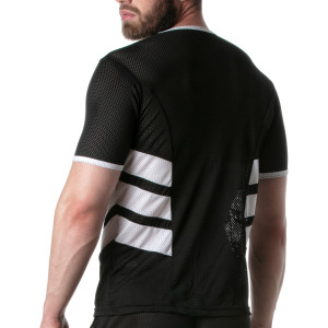 T-shirt en mesh LOADED Noir-Blanc