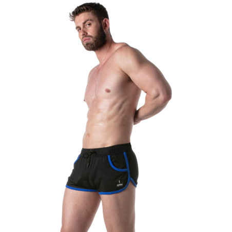 Short en mesh LOADED Noir-Bleu