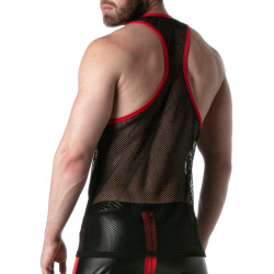 Débardeur en mesh TANK TOP Noir-Rouge 2