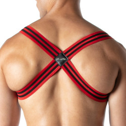Harnais élastique LOADED Noir-Rouge 2