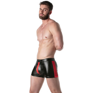 Short avec zip BRUT Noir-Rouge