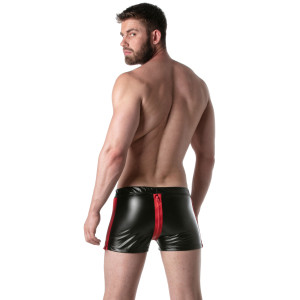 Short avec zip BRUT Noir-Rouge