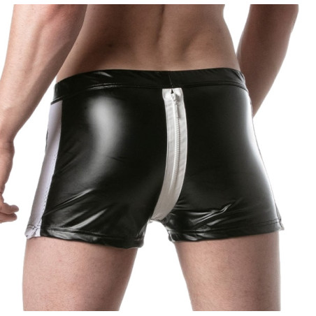 Short avec zip BRUT Noir-Blanc