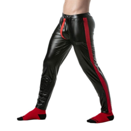 Pantalon avec Zip BRUT Noir-Rouge