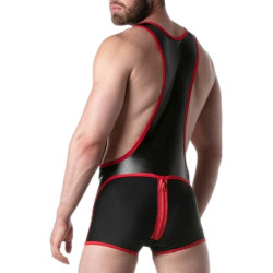 Body Singlet BRUT Noir-Rouge 2