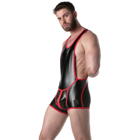 Body Singlet BRUT Noir-Rouge
