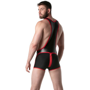 Body Singlet BRUT Noir-Rouge