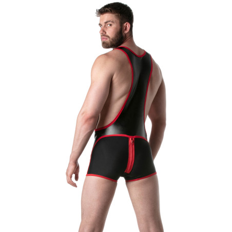 Body Singlet BRUT Noir-Rouge