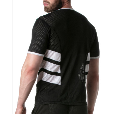 T-shirt en mesh LOADED Noir-Blanc
