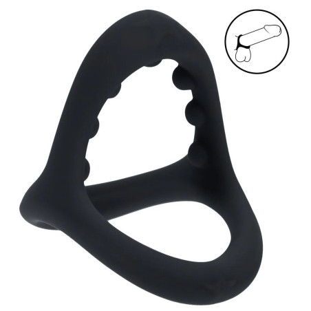 Ballstretcher silicone BEAD GRIP Noir de Levelz