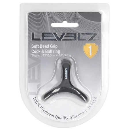 Ballstretcher silicone BEAD GRIP Noir de Levelz