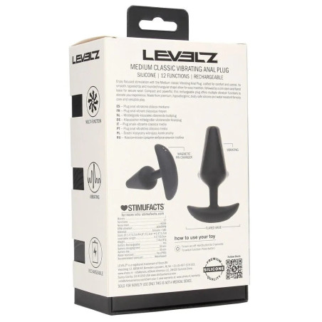 Plug anal Vibrant CLASSI VIBE M de Levelz 12 Vibrations