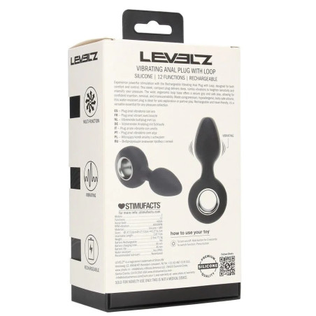 Plug anal Vibrant LOOP de Levelz avec 12 Vibrations