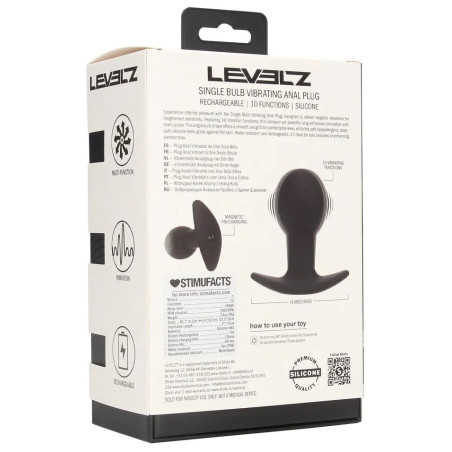 Plug anal Vibrant SINGLE BULB de Levelz 7.5 x 4.2 cm