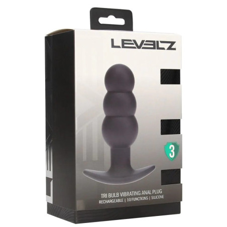 Plug anal Vibrant TRIBULB de Levelz 11 x 4.4 cm