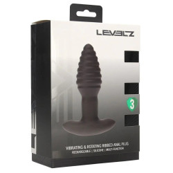 Plug vibrant ROTATE RIBBED de Levelz  10.5 x 3.9 cm 2