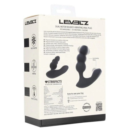 Stimulateur prostatique DUALEEZ 10 x 3.6 cm de Levelz