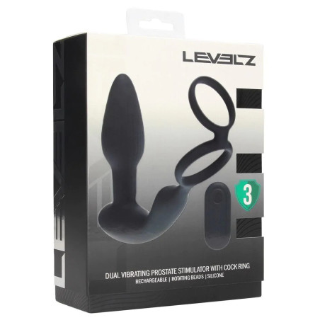 Ballstretcher Plug vibrant DUAL VIBE 8 modes de Levelz