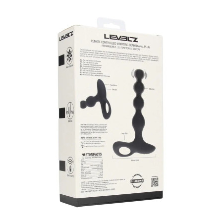 Chapelet anal vibrant BEADEEZ de Levelz 16 x 3.5 cm