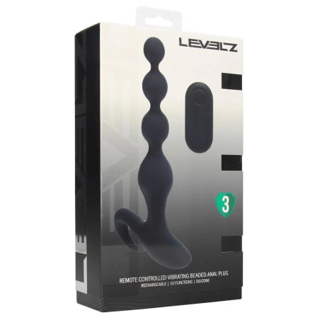 Chapelet anal vibrant BEADEEZ de Levelz 16 x 3.5 cm