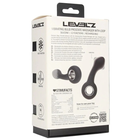 Plug prostatique vibrant LOOPEEZ 9 x 3.4 cm de Levelz