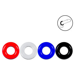 Lot de 4 Cockrings étirables COCKFLEX de Levelz Diamètre 17 mm