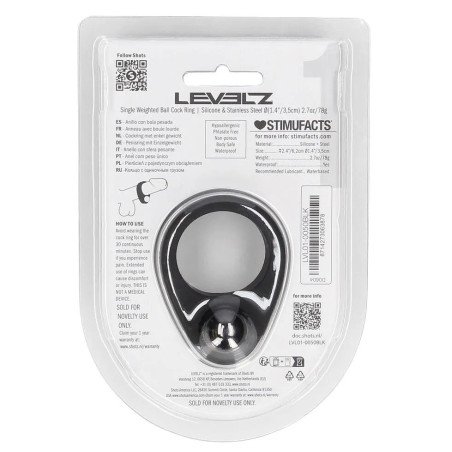 Cockring lesté en silicone SINGLE WEIGHT 78 grammes