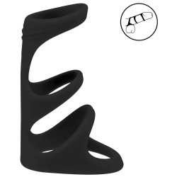 Anneau pénien 3-LOOP noir de Levelz 7.5 cm