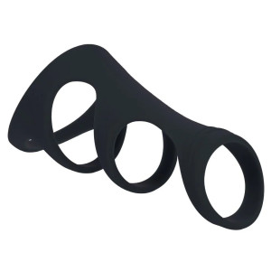 Anneau pénien 3-LOOP noir de Levelz 7.5 cm