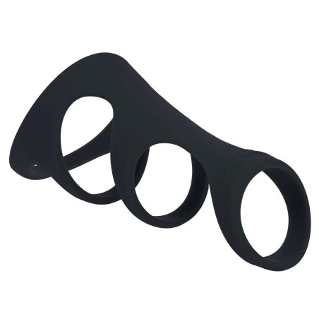 Anneau pénien 3-LOOP noir de Levelz 7.5 cm