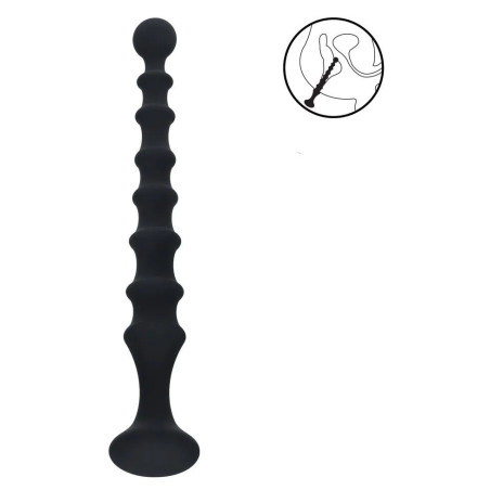 Chapelet anal LONG RIBBED 23 x 3.1 cm de Levelz