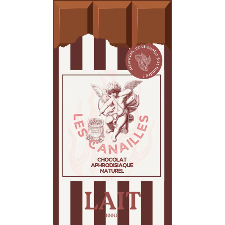 Tablette de Chocolat Aphrodisiaque LAIT 100g