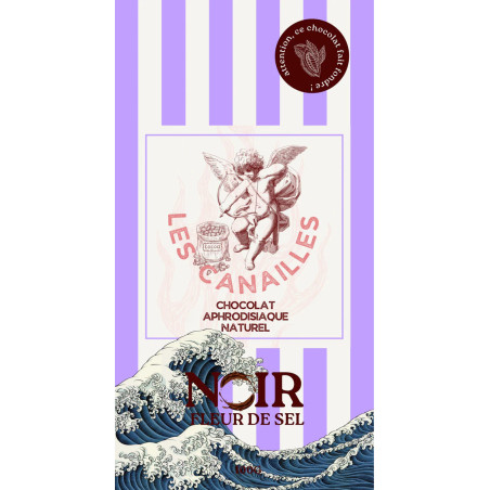 Tablette de Chocolat Aphrodisiaque NOIR Fleur de Sel 100g