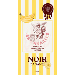 Tablette de Chocolat Aphrodisiaque NOIR Banane 100g 2