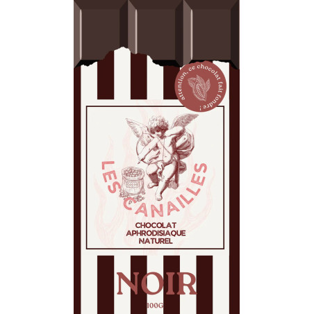 Tablette de Chocolat Aphrodisiaque NOIR 100g