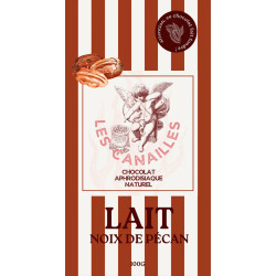 Tablette de Chocolat Aphrodisiaque LAIT Noix de Pécan 100g 2