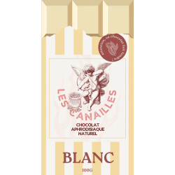 Tablette de Chocolat Aphrodisiaque BLANC 100 g 2