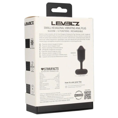 Plug vibrant HEXAGONASS S de Levelz 9.5 x 3.2 cm