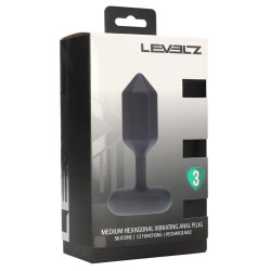 Plug anal Vibrant HEXAGONASS M de Levelz 10 x 3.5 cm 2