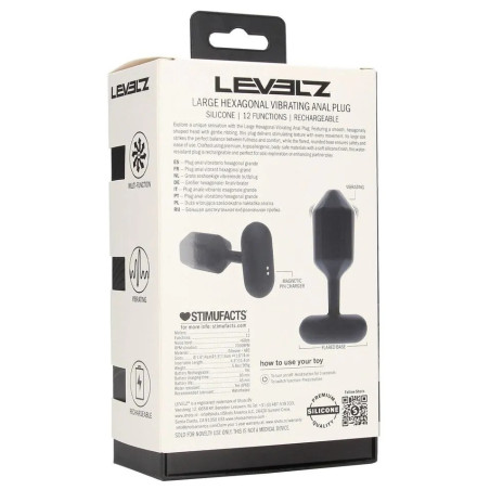 Plug Vibrant HEXAGONASS  L de Levelz 11.5 x 4 cm