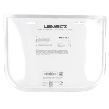 Plug gonflable RIBBED Levelz de 9 x 4 cm