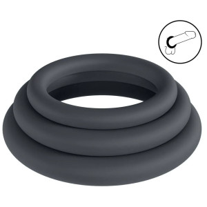 Lot de 3 Cockrings Silicone CLASSIC LEVELZ 23-30 mm